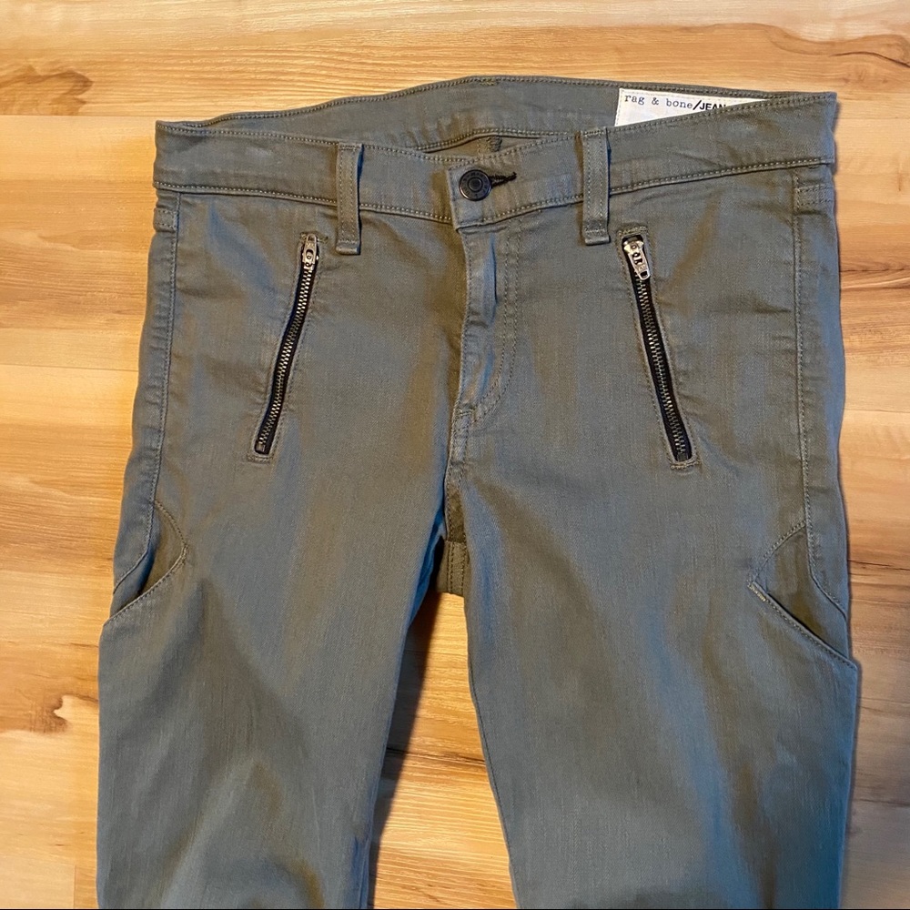 Rag And Bone Army Green Denim Size 27 - image 6